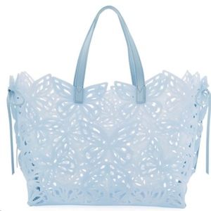 Sophia Webster blue jelly Butterfly Tote